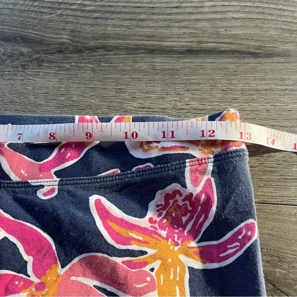 Lilly Pulitzer Girls Floral Cotton Blend Floral Print Leggings Size Large
